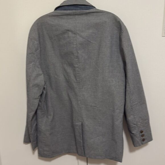 Ted Baker London NWT Washed Cotton Blazer in Navy Micro Houndstooth. Size small. - Picture 2 of 14